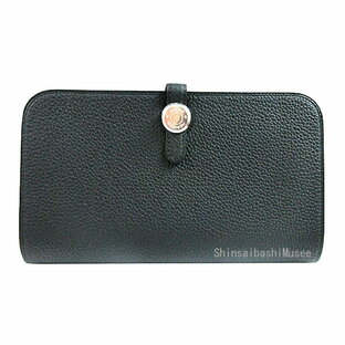 新品 HERMES エルメス ドゴン デュオ GM トゴ 黒 ブラック シルバー金具 B刻印 箱 リボン ラッピング≪BrandNew≫ HERMES Dogon Duo GM Togo Black Silver hardware B engraved Box Wrapping ribbonの画像