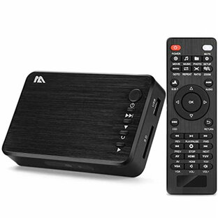 メディアプレーヤー MP4プレーヤー マルチメディアプレーヤーメディアドプレイヤー（HDMI接続・VGA接続・AVコンポジット接続） MP4・FLV・MOV対応 USBメモリ・SDカード対応 写真や動画をテレビで再生 広告機 ビデオ再生の画像