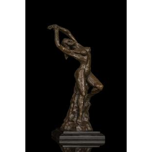 ブロンズ像 踊る裸婦の少女  インテリア家具 置物 彫刻 銅像 彫像 美術品フィギュア贈り物 プレゼントRodinの画像