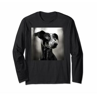 イタリアのグレイハウンド 犬 映画撮影 長袖Tシャツの画像