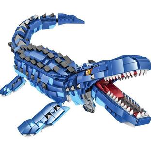 LEGO レゴ 互換 ブロック 恐竜 モササウルス 713 pcs 可動式 知育玩具 ミニフィグ 互換品 人形 組み立て 誕生日プレゼント 誕プレ laq ラキュー 夏休み 海の日の画像