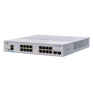 シスコシステムズ (Cisco) スイッチングハブ 16ポート マネージドスイッチ ギガビット スタッカブル 802.1X認証 RIP 金属筐体 静音ファンレス 国内正規代理店品 法人向け 制限付きライフタイム保証 CBS350-16T-2G-JPの画像