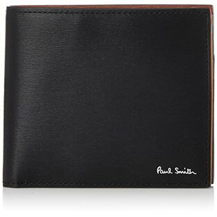 [ポールスミス] レザー 二つ折り財布 FSTRGS メンズ ブラックブルー [並行輸入品]の画像