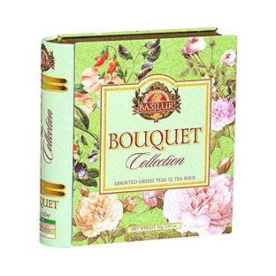 【ギフト】フレーバーティー(緑茶ベース&煎茶) バシラーティー ブーケアソートブック 4種類×8袋(全32袋入り) 母の日ギフトの画像