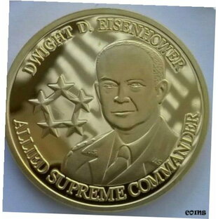 【極美品/品質保証書付】 アンティークコイン コイン 金貨 銀貨 [送料無料] Dwight Eisenhower American Mint Medal or Token Allied Supreme Commanderの画像
