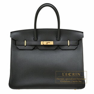 エルメス バーキン35 ブラック トゴ ゴールド金具 HERMES Birkin bag 35 Black Togo leather Gold hardwareの画像