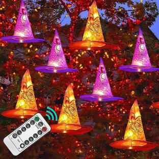 Funpeny ハロウィン デコレーション ライト 魔女の帽子 リモコン付き 送料無料の画像