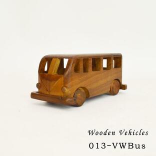 ウッドビークル バス 木製 乗り物 車 おもちゃ 贈り物の画像