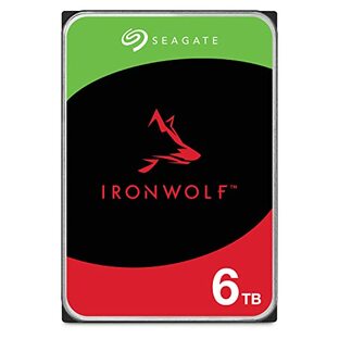 Seagate IronWolf 3.5インチ 【データ復旧 3年付】 6TB 内蔵 ハードディスク HDD CMR 3年保証 6Gb/s 256MB 5400rpm 24時間稼働 PC NAS ST6000VN001/FFPの画像