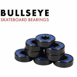 ベアリング スケボー スケートボード Bullseye Skateboard Bearings ABEC 7 Rated Set 8 Chrome Servの画像