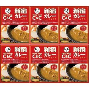 新宿カレー カレーショップC&C ポーク 辛口 200g 6個 レトルト 京王 駅カレー (6個)の画像