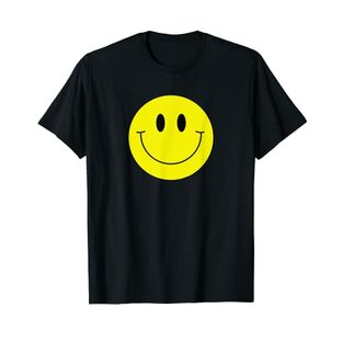 70年代 イエロー スマイリーフェイス シャツ かわいい ハッピー スマイル フェイス スマイル Tシャツの画像