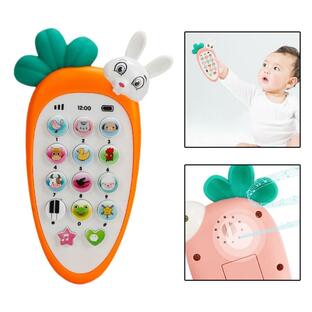 赤ちゃんの携帯電話のおもちゃ教育セルおもちゃ音楽幼児の女の子ギフトオレンジの画像