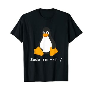 コンピューター - Sudo rm -rf / Tux Linux ペンギン - プログラマー Tシャツの画像