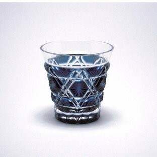 薩摩切子冷酒グラス C01藍の画像