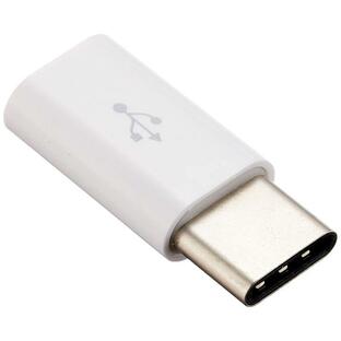 Willcom microUSB → Type-C 変換アダプタ USB2.0 充電・通信対応 ホワイト CM000C-01の画像