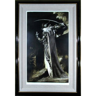 天野喜孝 リトグラフ 1997 黒衣の剣士の画像