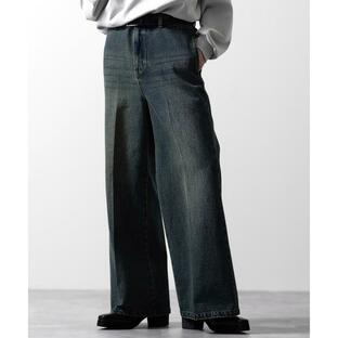 パンツ デニム ジーンズ メンズ 「CLEL」Vintage Design Flare Denim Pants /ヴィンテージデザイン フレアデニムパの画像
