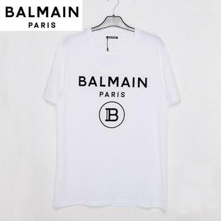 BALMAIN バルマン メンズ Tシャツ ホワイト 白 BA12532 半袖 ブランド ロゴ オシャレ プレゼント 誕生日 父の日 クリスマス バレンタインの画像