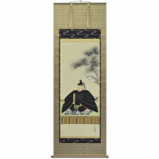 掛軸 翠峰オリジナル 天神様 尺八 滄柳 京正表具 軸先九谷焼 254860の画像