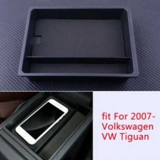 AL プラスチック センター コンソール アームレスト ストレージ ボックス コンテナ パレット グローブ トレイ オーガナイザー 適用: VWの画像