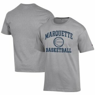 チャンピオン メンズ Tシャツ トップス Marquette Golden Eagles Champion Icon Logo Basketball Jersey TShirt Grayの画像