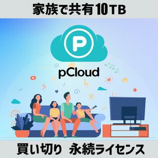 pCloud ファミリー 10TB 生涯ライセンス | Windows/Mac/Linux/iOS/Android マルチデバイス対応 クラウドストレージ [オンライン認証版]の画像