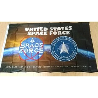「US SPACE FORCE」特大フラッグ・旗バナー約150ｃｍ×90ｃｍのビックサイズでお部屋・ガレージの装飾に最適！アメリカ雑貨・カーレースの画像