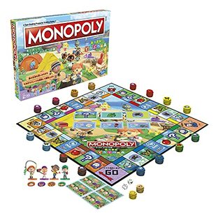 モノポリー あつまれ どうぶつの森 キッズボードゲーム、子供にやさしい家族ゲーム、8才以上 2～4人のプレイヤーで遊ぶ面白いボードゲームの画像