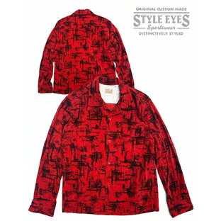 STYLE EYES(スタイルアイズ) CORDUROY SPORTS SHIRT "SPLASH"” スポーツシャツ Lot.No.SE27850-165)REDの画像