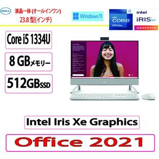 新品 Dell(デル) デスクトップパソコン DELL Inspiron 24 オールインワン Core i5 1334U・8GBメモリー・512GB SSD搭載・Office 2021付 パールホワイトの画像