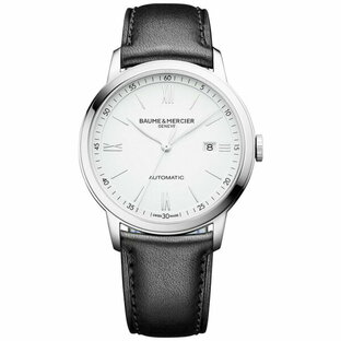 ボーム＆メルシエ メンズ 腕時計 アクセサリー Men's Swiss Automatic Classima Black Leather Strap Watch 42mm M0A10332 Blackの画像