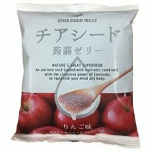 若翔 チアシード蒟蒻ゼリー りんご味 1袋(10個) ×12袋の画像