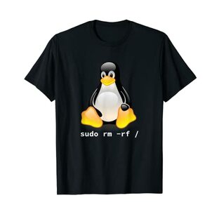 Tux Linux ペンギン - Sudo rm -rf / - コンピューターサイエンスコンピューター Tシャツの画像