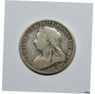 【品質保証書付】 アンティークコイン NGC PCGS シルバー 6ペンス 1901 ビクトリア女王 UK 6p 英国 コインリース六ペンス- show originalの画像