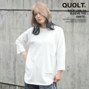 QUOLT×ARTIF 20th Anniversary クオルト BACK LINE 3/4 SLEEVE TEE -WHITE- メンズ Tシャツ 7分袖 別注 コラボレーション 送料無料の画像