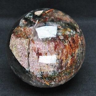 パワーストーン 天然石 ガーデンクォーツ（庭園水晶）丸玉78mm t637-3686の画像