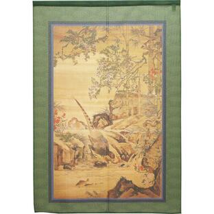 のれん 暖簾 和風 渡辺崋山 溪澗野雉図 85×120cm 日本製 の画像