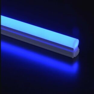 オーム電機 連結用LEDイーブライトスリムライトバー 300mm 青色 led 蛍光灯 コンセントタイプ 30cm LEDバーライト ロフト ベッド下 間接照明 ディスプレイ 電気工事不要 キャビネットライト 電源コード別売 LT-FLE300A-HL 06-5114 OHMの画像
