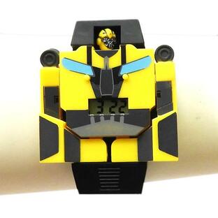 トランスフォーマー バンブルビー ロボット 子供用腕時計 リストウォッチ キッズウォッチ デジタルの画像