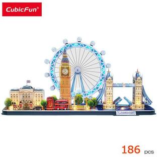 ポイント10倍 期間限定 CubicFun キュービックファン 3D立体パズル L532h ロンドン LED付 186ピース 建物組立パズルの画像