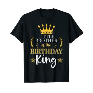 Little Brother of the Birthday King テーマパーティー 誕生日 Tシャツの画像
