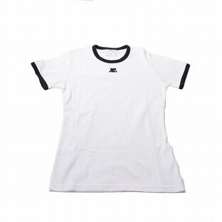 COURREGES クレージュ コントラストスリム Tシャツ Sサイズ 半袖シャツ シャツ tシャツ レディース 女性 S M ブランドの画像