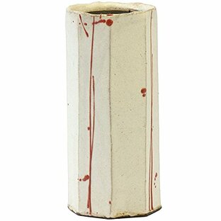 CtoC JAPAN Select 信楽焼 花瓶 YH257RD 陶器 幅 8cm x 奥行 8cm x 高さ 18.5cm 赤流し花器6号 おしゃれ 陶器 4510542201545の画像