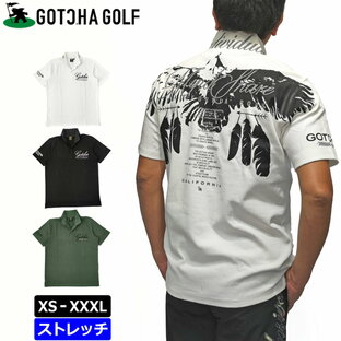 gotcha-golf ガッチャゴルフ メンズ 半袖 ポロシャツ ビッグイーグル GOTCHA GOLF メール便発送 3SS2 ゴルフウェア メンズウェア トップス 232GG1229の画像