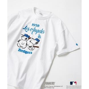 tシャツ Tシャツ メンズ 「MLB ×PEANUTS」オリジナルデザインTシャツ ヤンキース  ドジャース パドレス ドロップショルダー ビッグシルの画像
