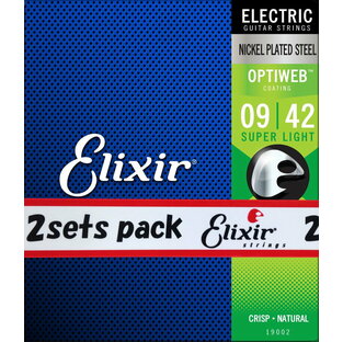 Elixir エリクサー エレキギター弦 OPTIWEB Light .010-.046 セットの画像