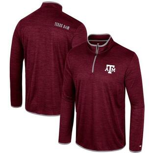 コロシアム パーカー・スウェットシャツ アウター メンズ Texas A&M Aggies Colosseum Wright QuarterZip Windshirt Maroonの画像