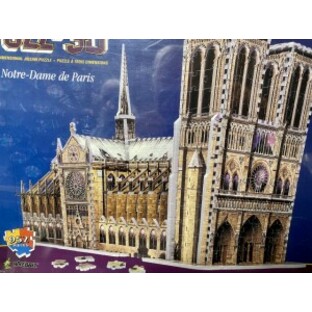 Notre Dame Cathedral 952 Piece 3D Jigsaw Puzzle Made by Wrebbit Puzz-3D by puzz 3dの画像