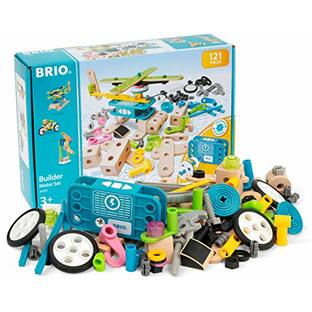 BRIO ( ブリオ ) ビルダー モーターセット [全121ピース] 対象年齢 3歳~ ( 組み立て おもちゃ 積み木 知育玩具 木製 ) 34591の画像